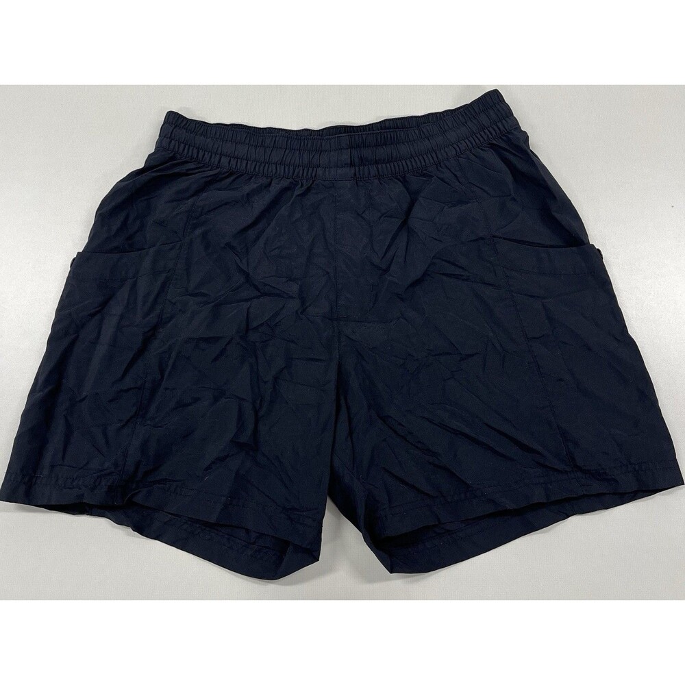 Women's Columbia Black Active Shorts With Pockets, 5"L, Size Medium